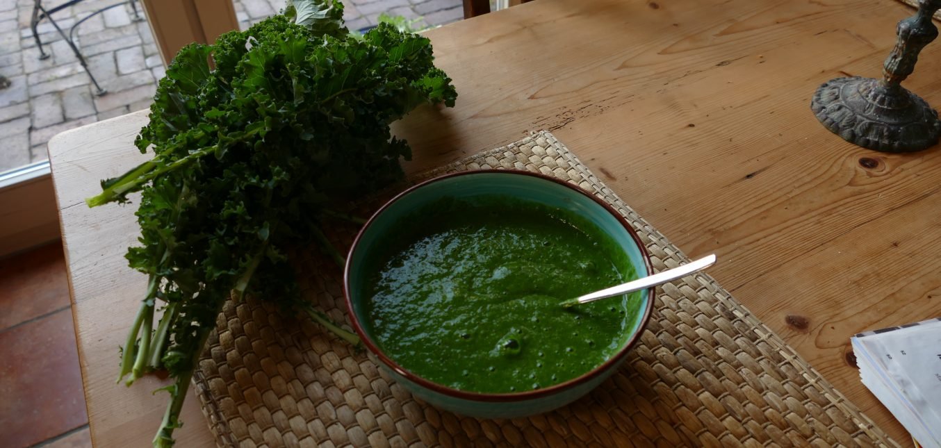 Wildkräuter-Smoothie: grüner Zitronen"pudding" :-)